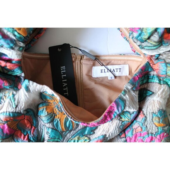 Elliatt Vespera Floral Jacquard Mini Dress Size Small Multi - Picture 7 of 7